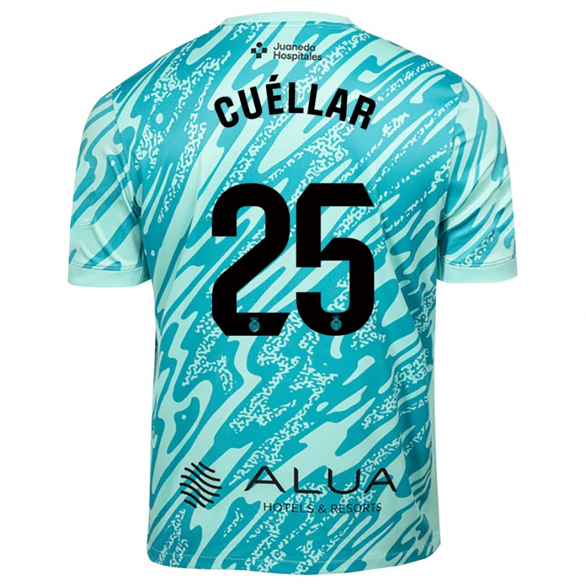 גברים איוואן קווייאר #25 ציאן שחור חולצת שוער 2025/26 חולצה קצרה