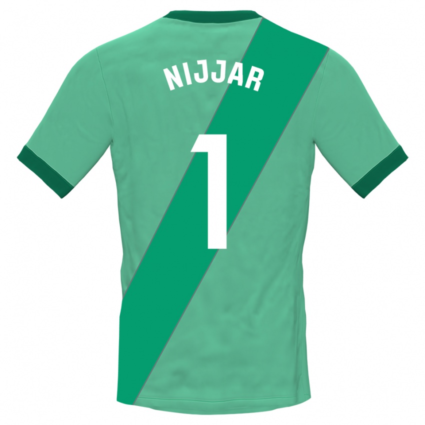 גברים תחפאל ניג׳אר #1 ירוק שחור חולצת שוער 2025/26 חולצה קצרה