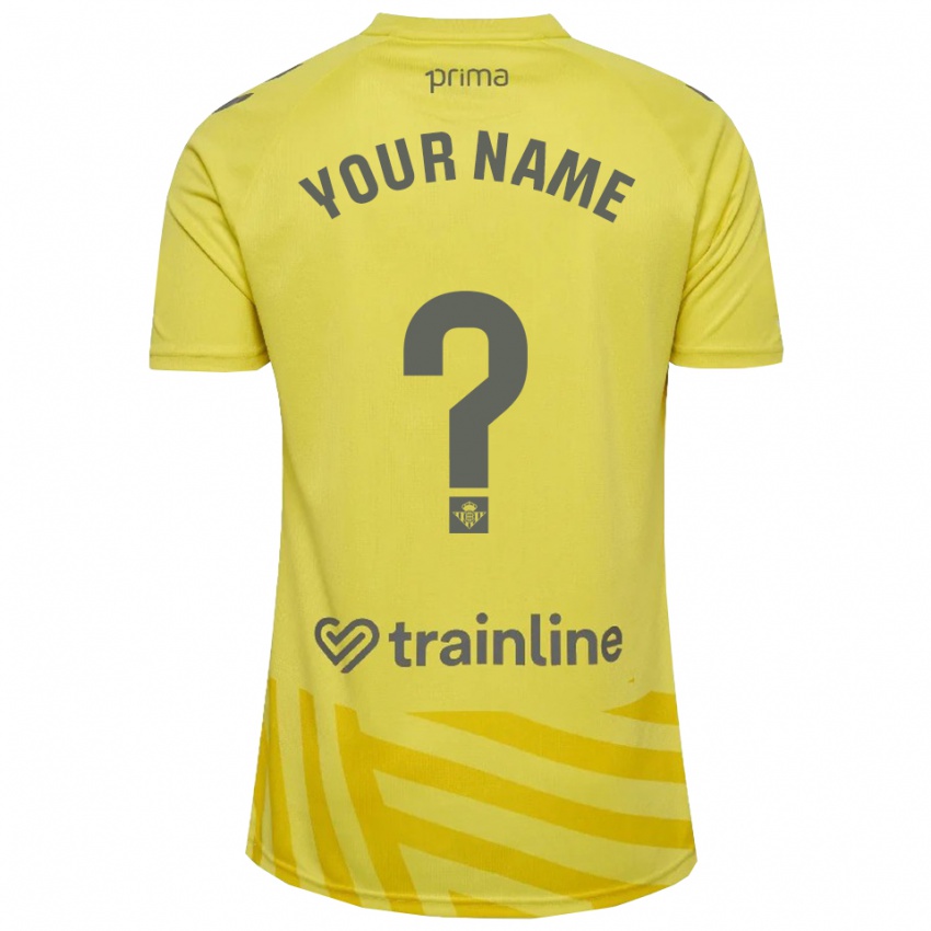 גברים ריאל בטיס צהוב אפור חולצת שוער 2025/26 חולצה קצרה