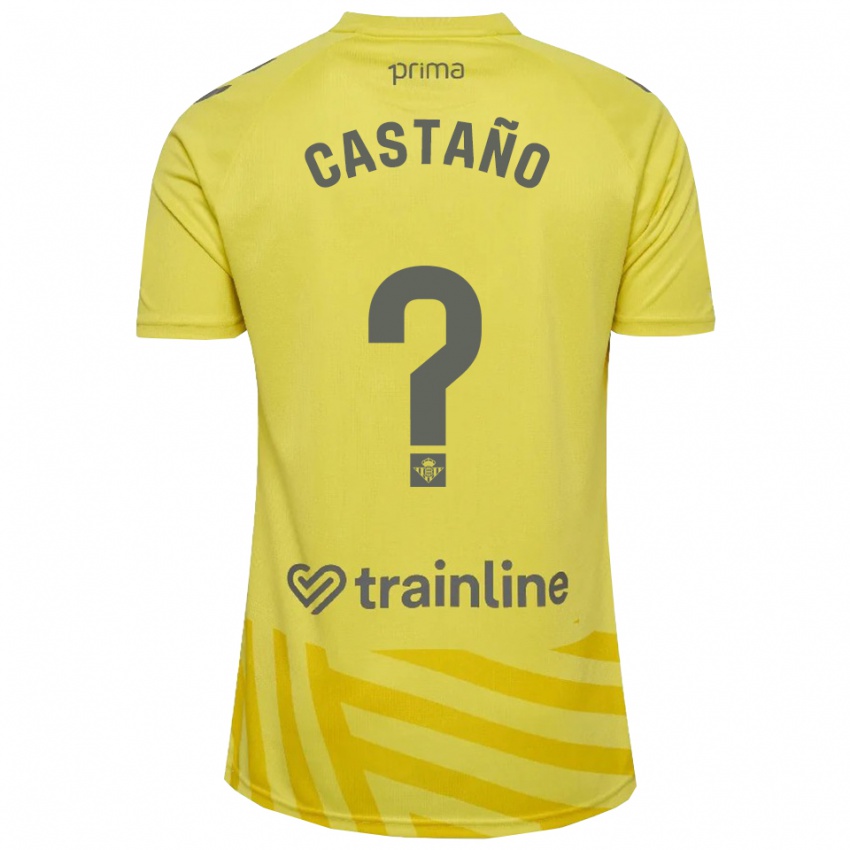 גברים Jesús Castaño #0 צהוב אפור חולצת שוער 2025/26 חולצה קצרה