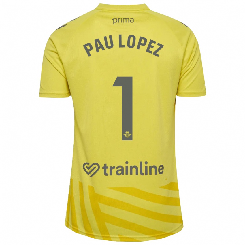 גברים פאו לופס #1 צהוב אפור חולצת שוער 2025/26 חולצה קצרה