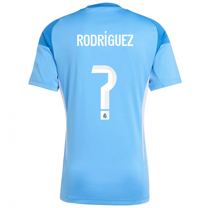גברים אלברו רודריגס #0 כחול שמיים לבן חולצת שוער 2025/26 חולצה קצרה