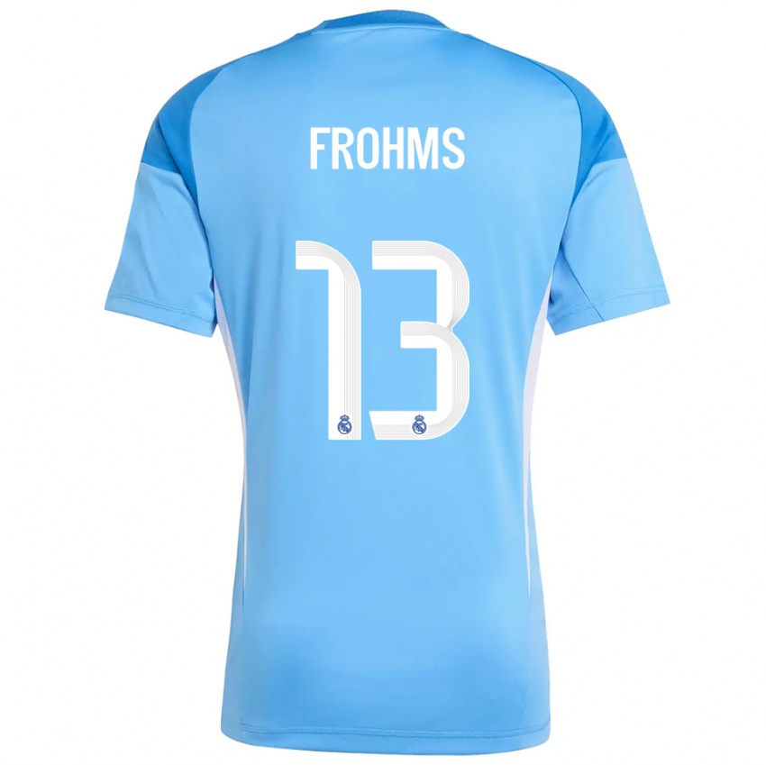 גברים מרלה פרוהמס #13 כחול שמיים לבן חולצת שוער 2025/26 חולצה קצרה