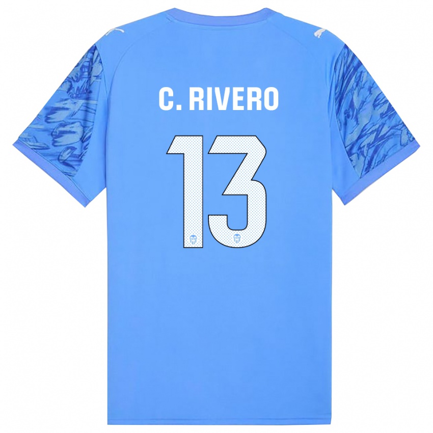 גברים כריסטיאן ריברו סבטר #13 כחול לבן חולצת שוער 2025/26 חולצה קצרה