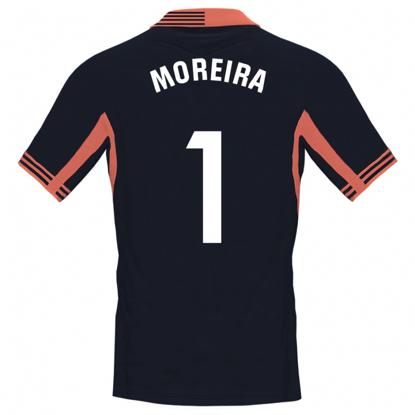 גברים יאגו מוריירה סילבה #1 שחור לבן כתום חולצת שוער 2025/26 חולצה קצרה