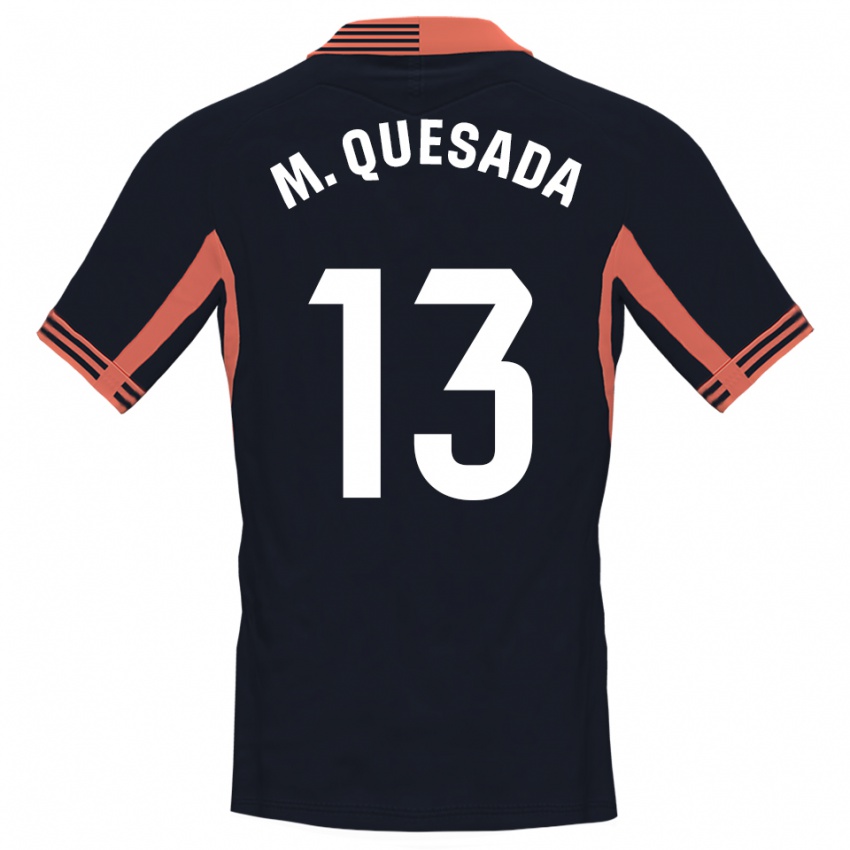 גברים Montserrat Quesada Carrasco #13 שחור לבן כתום חולצת שוער 2025/26 חולצה קצרה