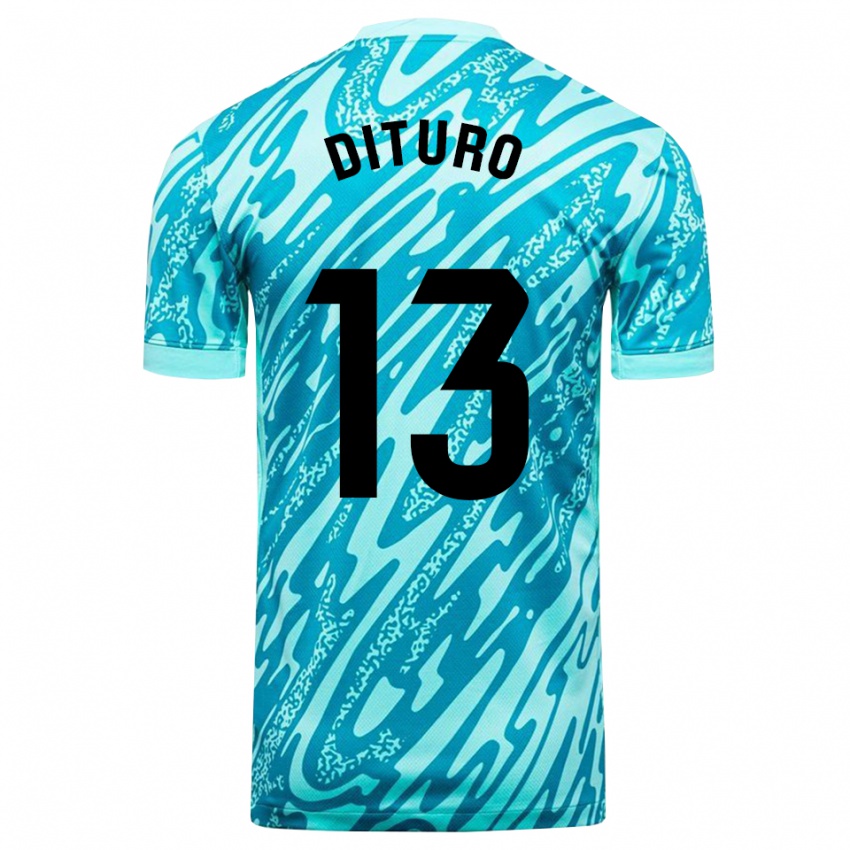 גברים מתיאס דיטורו #13 כחול שמיים לבן חולצת שוער 2025/26 חולצה קצרה