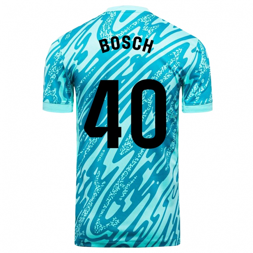 גברים אוון בוש לופס #40 כחול שמיים לבן חולצת שוער 2025/26 חולצה קצרה