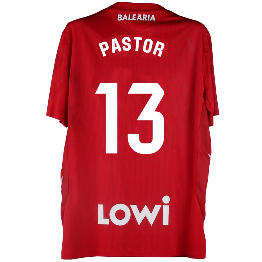 גברים אלפונסו פסטור #13 אדום לבן חולצת שוער 2025/26 חולצה קצרה