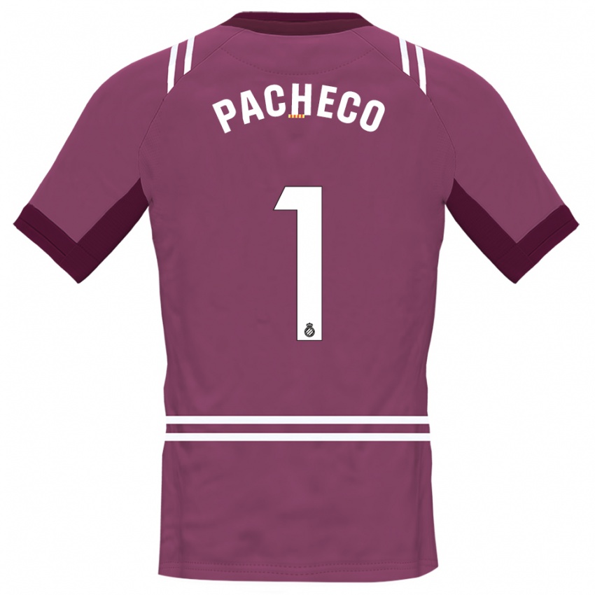 גברים אלברו פאצ'קו #1 בורדו לבן חולצת שוער 2025/26 חולצה קצרה