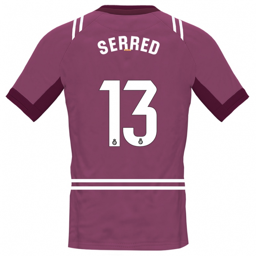 גברים Llorenç Serred #13 בורדו לבן חולצת שוער 2025/26 חולצה קצרה