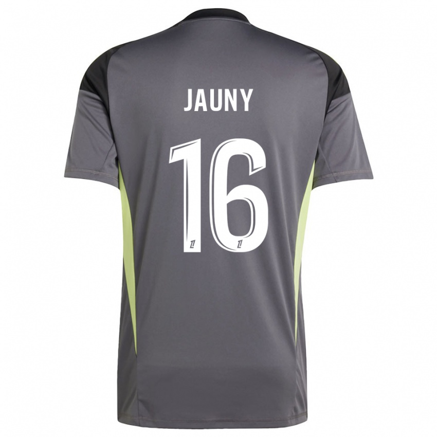 גברים Noah Jauny #16 אפור כהה ירוק חולצת שוער 2025/26 חולצה קצרה