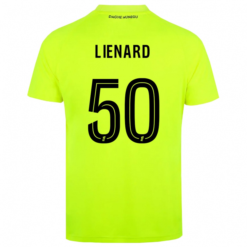 גברים יאן ליאנארד #50 ירוק פלורסנט שחור חולצת שוער 2025/26 חולצה קצרה