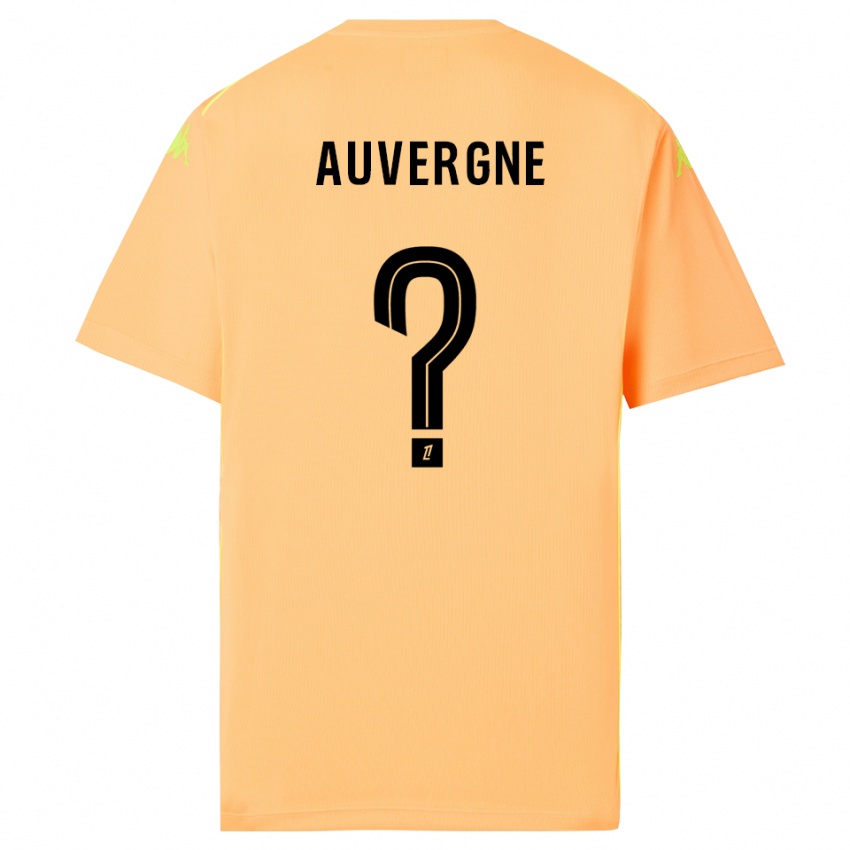 גברים Dorian Auvergne #0 כתום בהיר שחור חולצת שוער 2025/26 חולצה קצרה