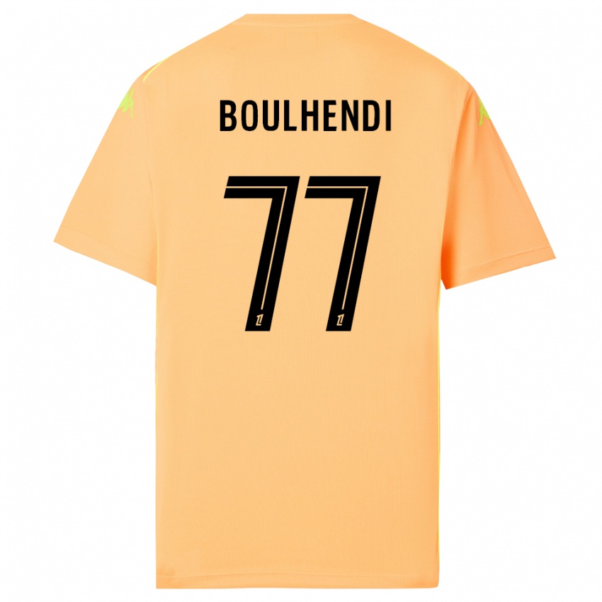 גברים Teddy Boulhendi #77 כתום בהיר שחור חולצת שוער 2025/26 חולצה קצרה