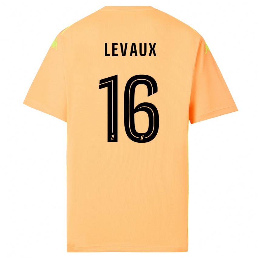 גברים Lana Levaux #16 כתום בהיר שחור חולצת שוער 2025/26 חולצה קצרה