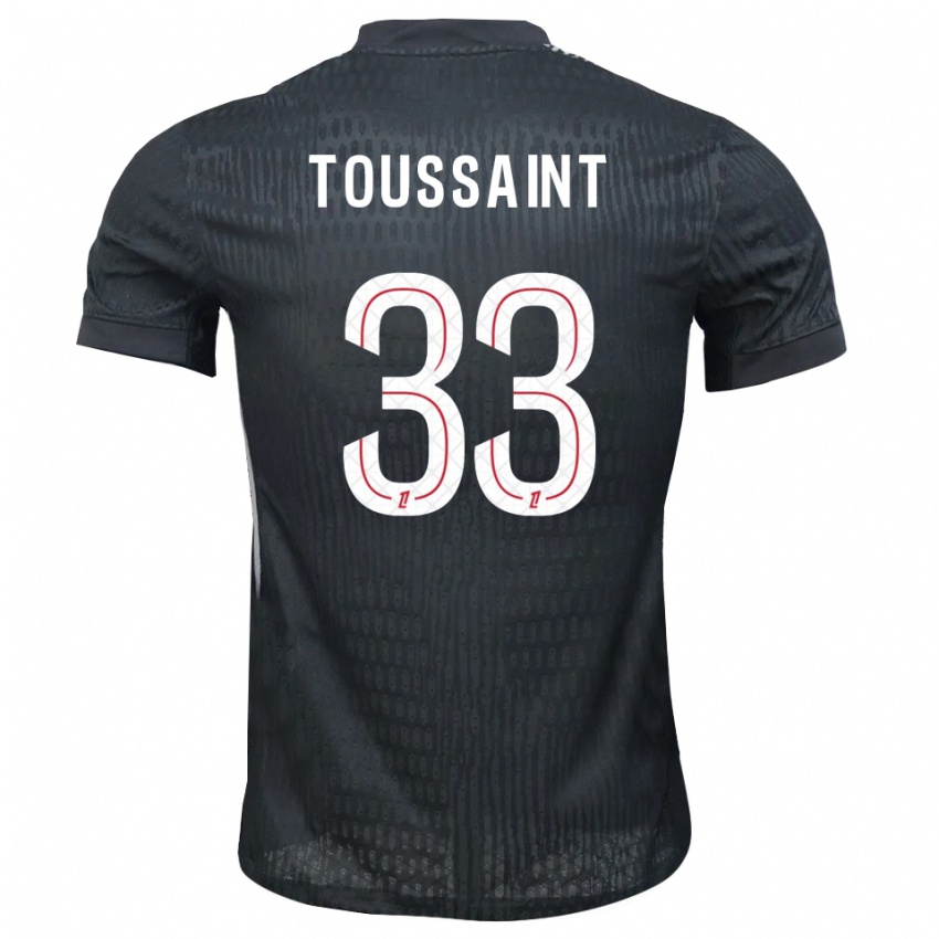 גברים Océane Toussaint #33 אפור כהה שחור חולצת שוער 2025/26 חולצה קצרה