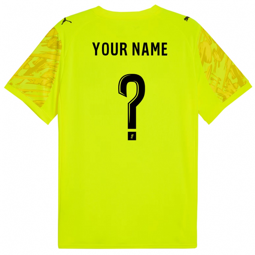 גברים סטאד ריימס ירוק פלורסנט צהוב חולצת שוער 2025/26 חולצה קצרה