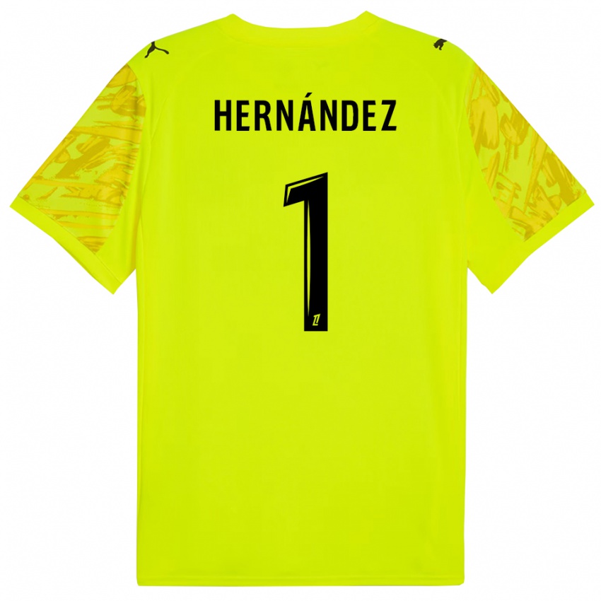 גברים מלווין רמון הרננדס סאלאס #1 ירוק פלורסנט צהוב חולצת שוער 2025/26 חולצה קצרה