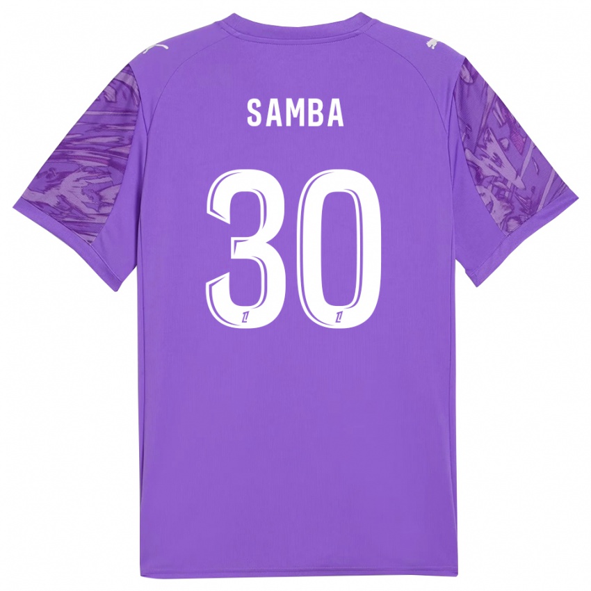 גברים ברייס סמבה #30 אורכידאה לבן חולצת שוער 2025/26 חולצה קצרה