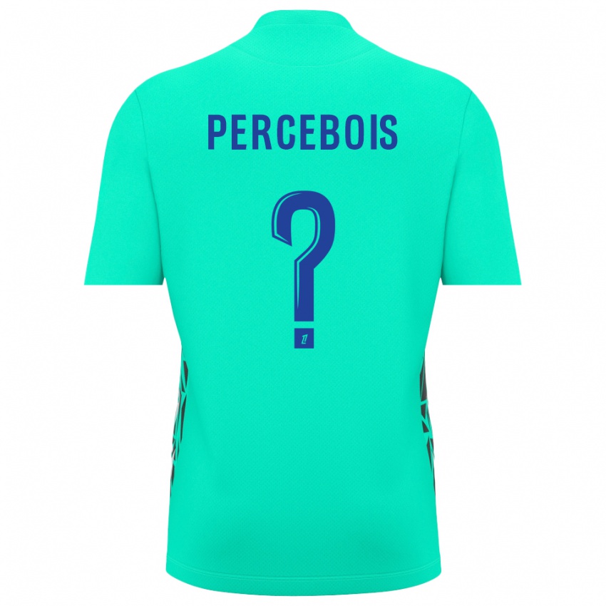 גברים Marie Percebois #0 כחול אקווה חולצת שוער 2025/26 חולצה קצרה