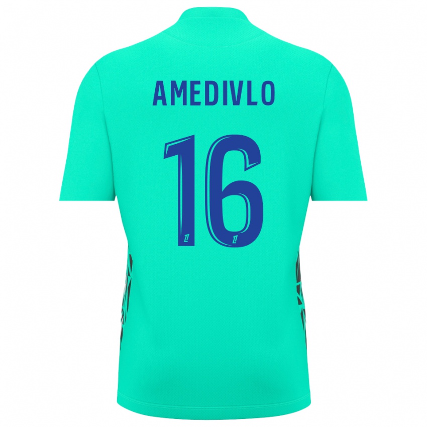 גברים Rayann Amedivlo #16 כחול אקווה חולצת שוער 2025/26 חולצה קצרה