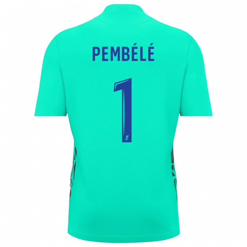 גברים Willange Pembélé #1 כחול אקווה חולצת שוער 2025/26 חולצה קצרה