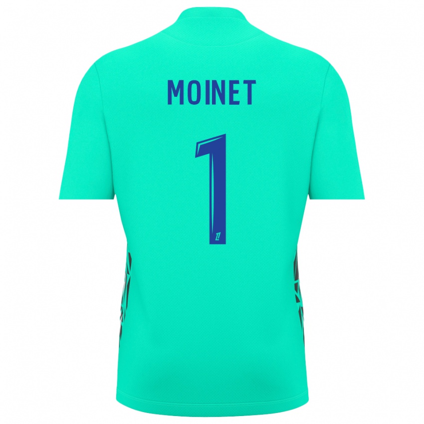 גברים Victor Moinet #1 כחול אקווה חולצת שוער 2025/26 חולצה קצרה