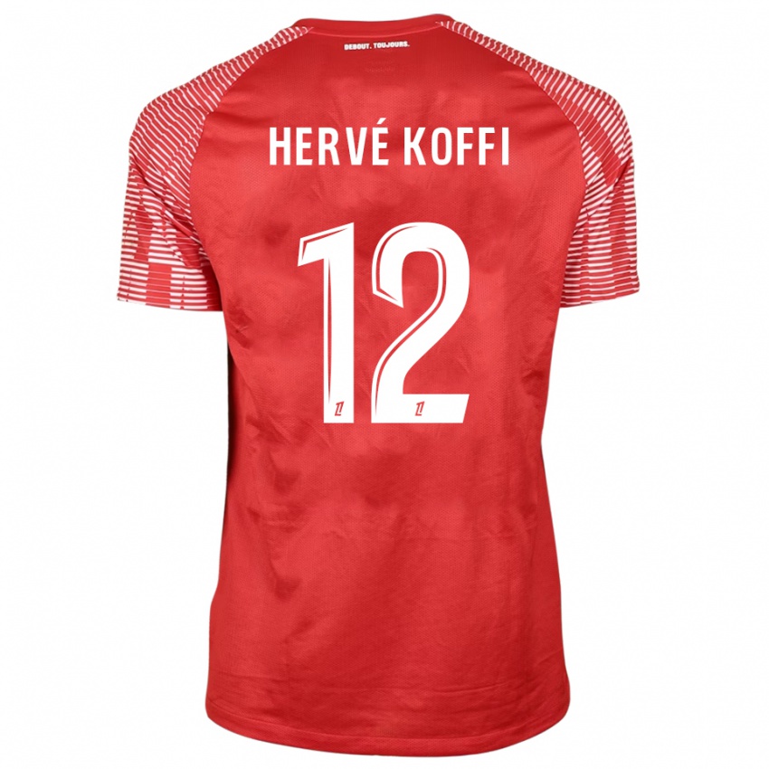 גברים קואקו קופי #12 אדום לבן חולצת שוער 2025/26 חולצה קצרה