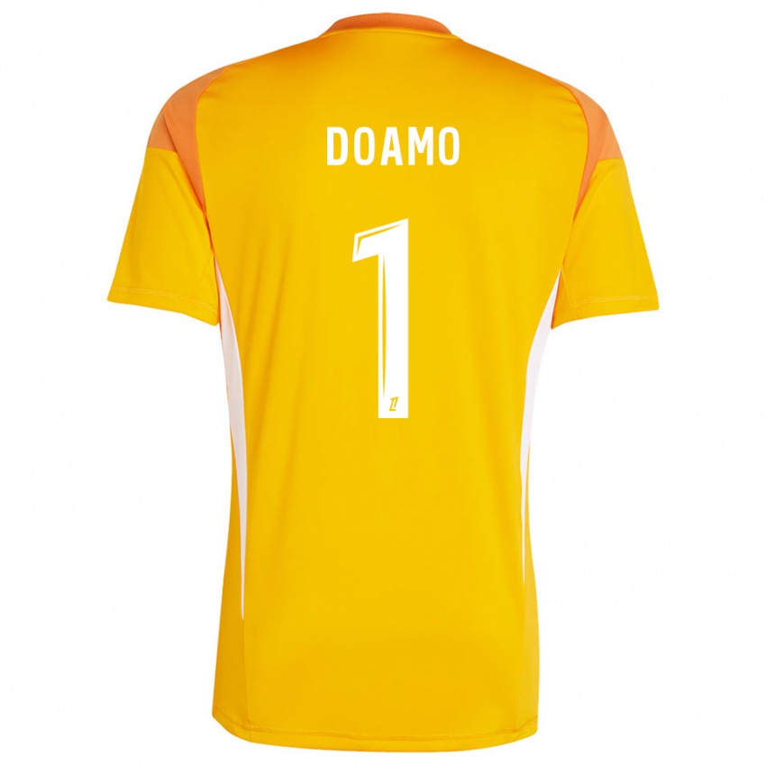 גברים Isaac Doamo #1 כתום בהיר לבן חולצת שוער 2025/26 חולצה קצרה