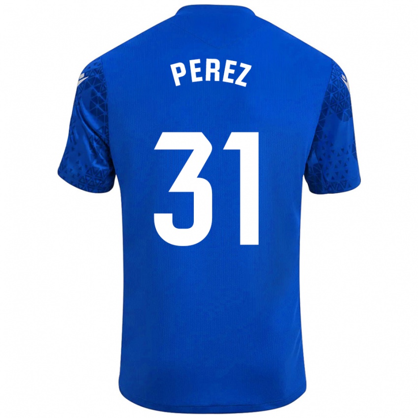 גברים אנחל פרז #31 כחול לבן חולצת שוער 2025/26 חולצה קצרה