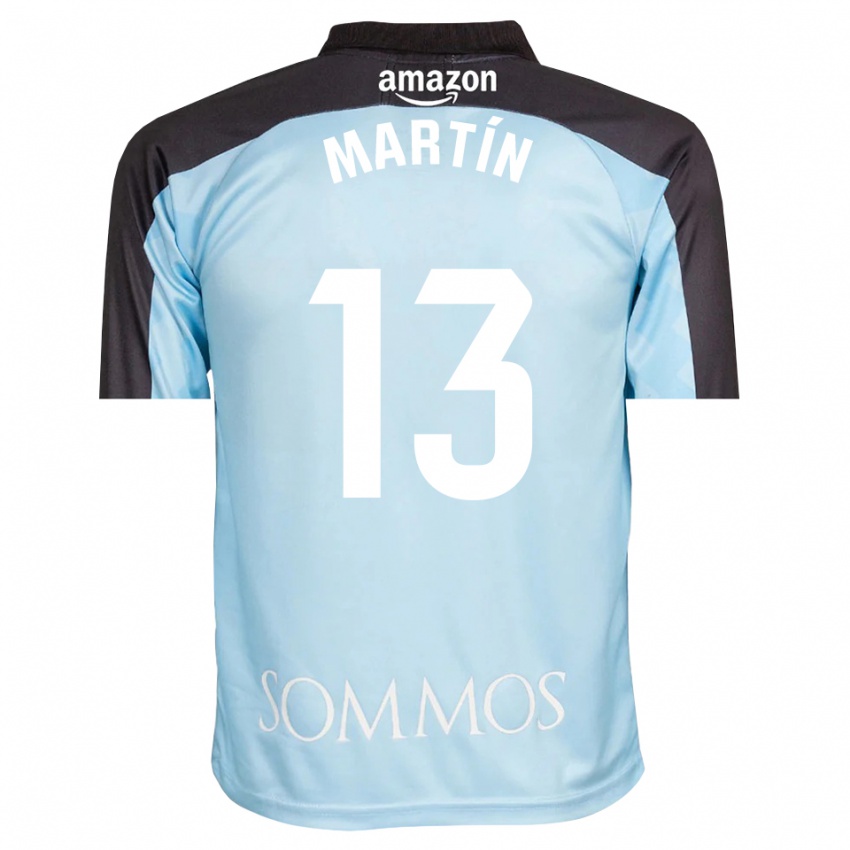 גברים Dani Martín #13 כחול בהיר שחור חולצת שוער 2025/26 חולצה קצרה