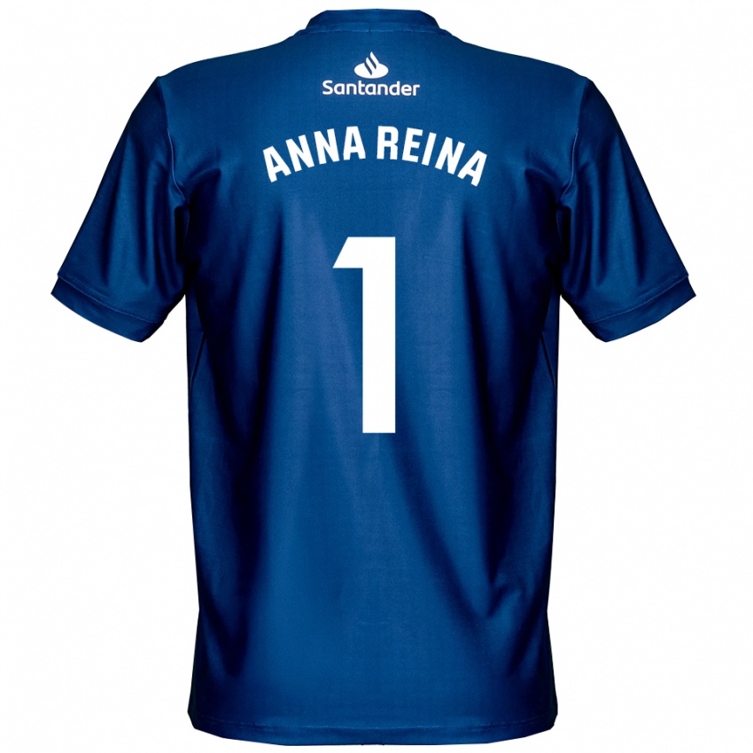 גברים אנה ריינה טורו #1 כחול מלכותי לבן חולצת שוער 2025/26 חולצה קצרה
