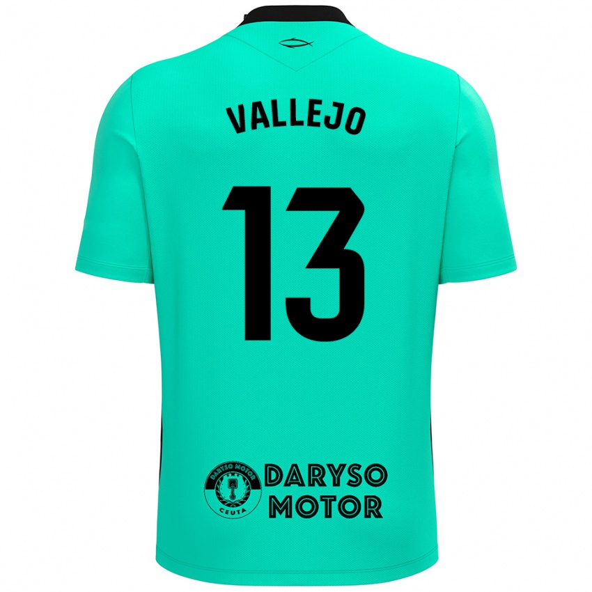 גברים גיירמו ואייחו דלגאדו #13 טורקיז שחור חולצת שוער 2025/26 חולצה קצרה