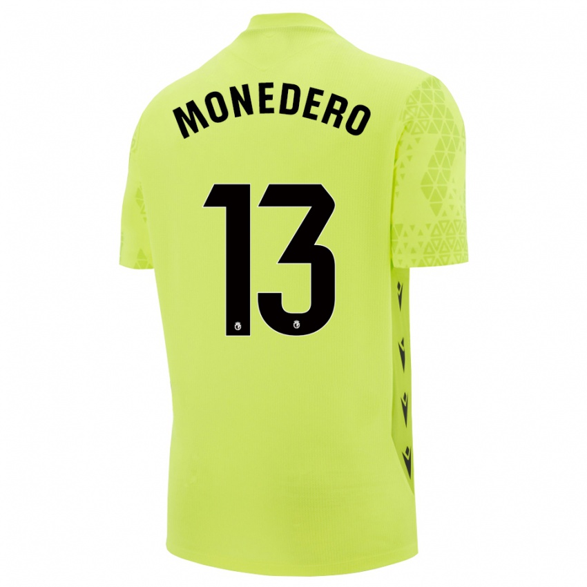 גברים מארק מונדרו #13 ירוק צהוב שחור חולצת שוער 2025/26 חולצה קצרה