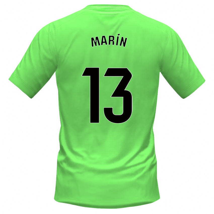 גברים Carlos Marín #13 ירוק שחור חולצת שוער 2025/26 חולצה קצרה