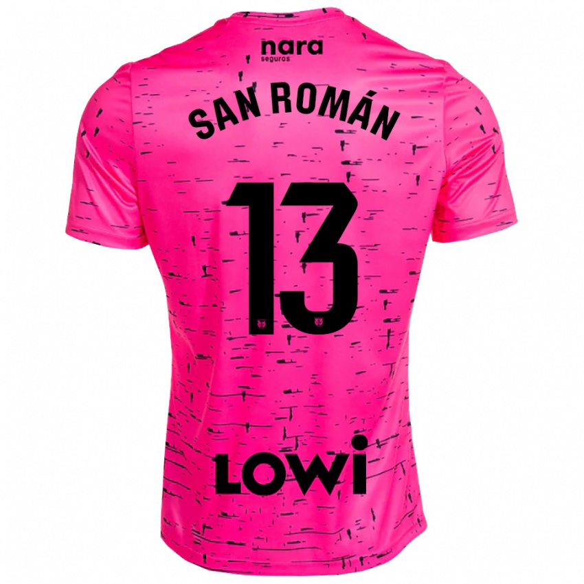 גברים מיגל סאן רומן פראנדיס #13 ורוד עמוק שחור חולצת שוער 2025/26 חולצה קצרה