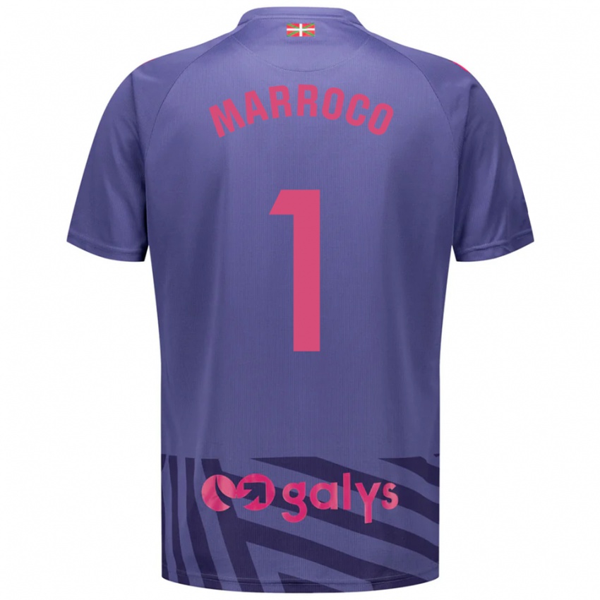 גברים Marc Marroco #1 כחול אפור סגול חולצת שוער 2025/26 חולצה קצרה