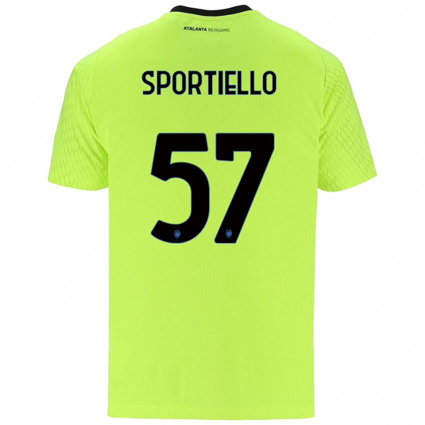 גברים מרקו ספורטיאלו #57 ירוק צהוב אדום חולצת שוער 2025/26 חולצה קצרה