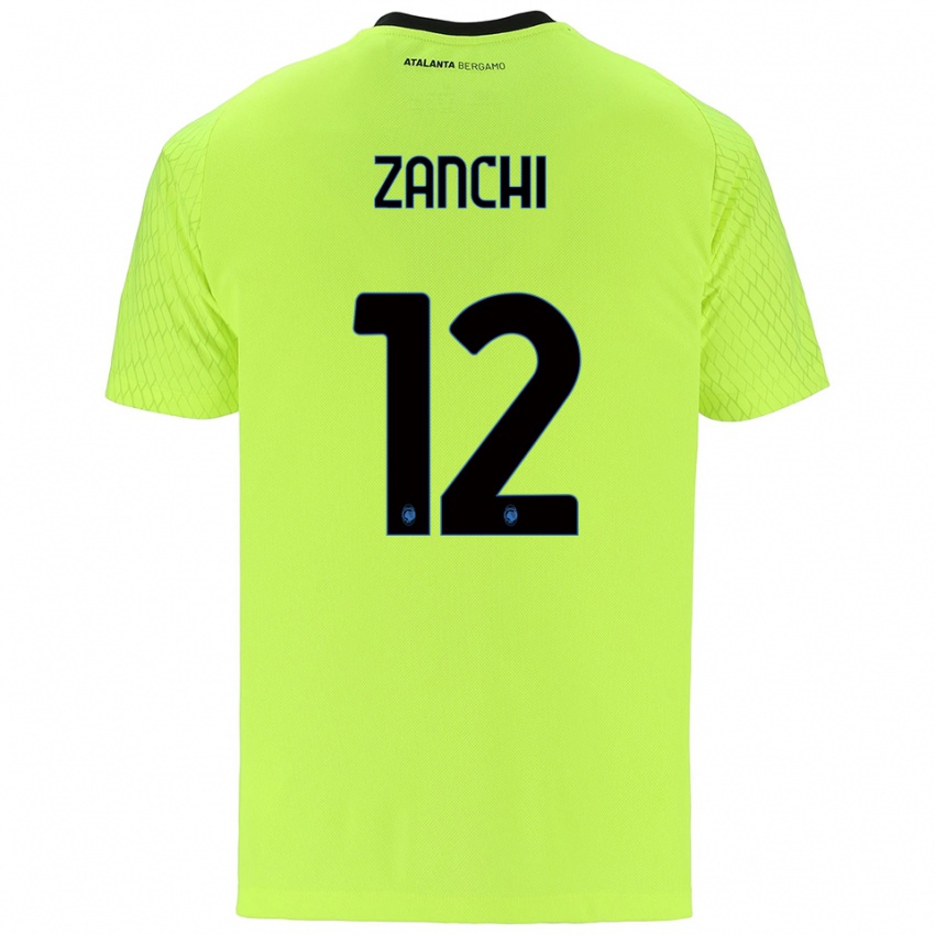 גברים אדוארדו זאנצ׳י #12 ירוק צהוב אדום חולצת שוער 2025/26 חולצה קצרה