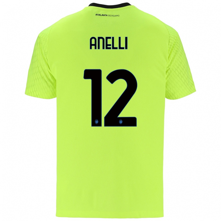 גברים Alessandro Anelli #12 ירוק צהוב אדום חולצת שוער 2025/26 חולצה קצרה