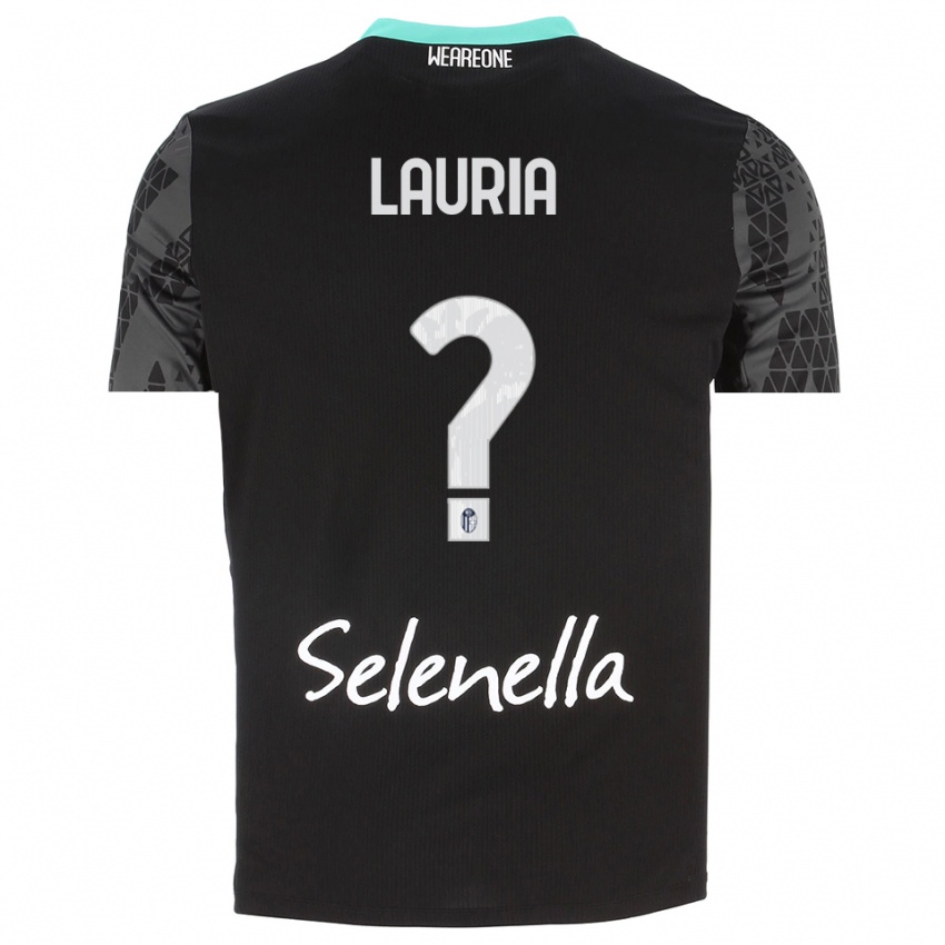 גברים Nicole Lauria #0 אפור שחור לבן חולצת שוער 2025/26 חולצה קצרה