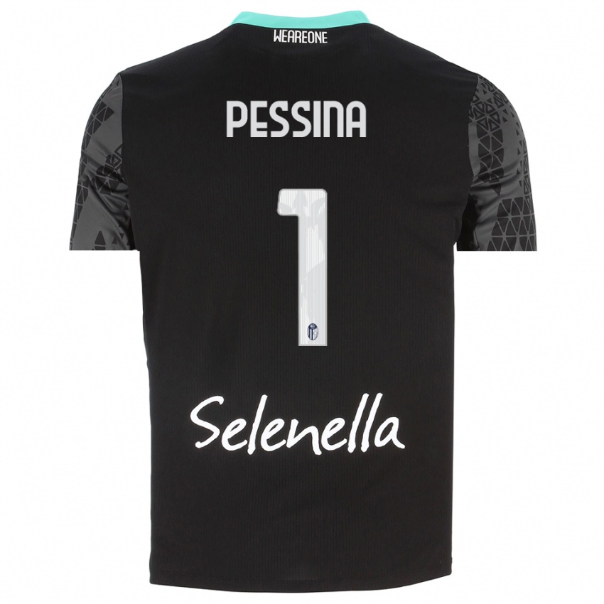 גברים מאסימו פסינה #1 אפור שחור לבן חולצת שוער 2025/26 חולצה קצרה