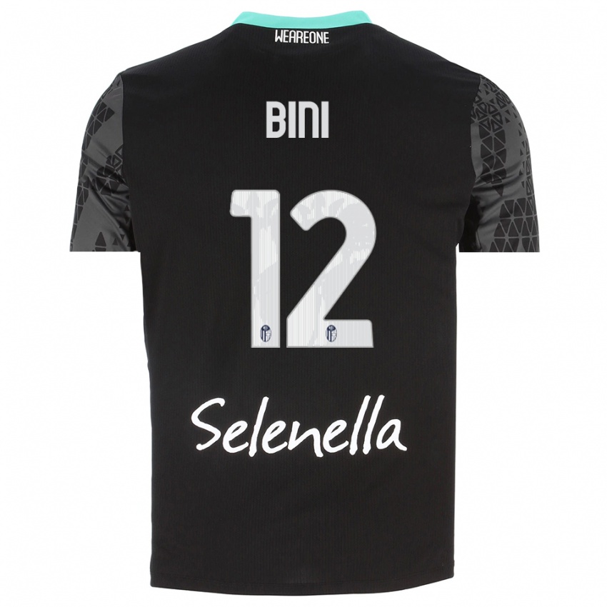 גברים Cesare Bini #12 אפור שחור לבן חולצת שוער 2025/26 חולצה קצרה
