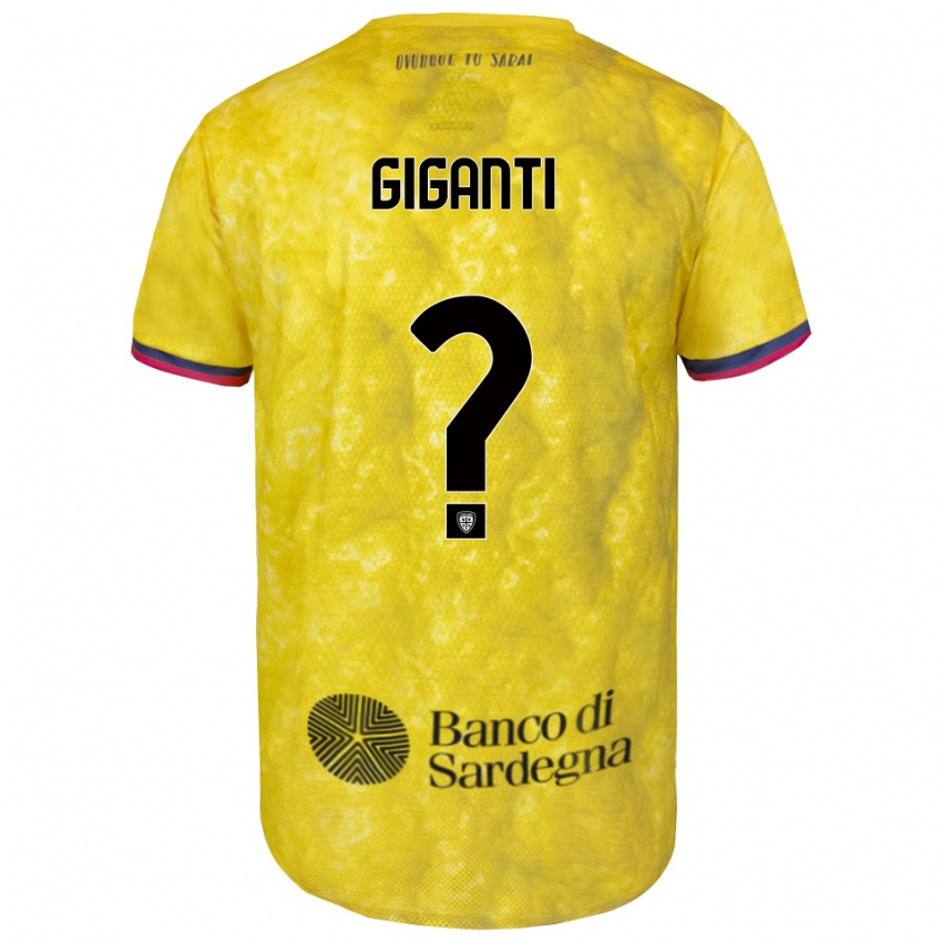 גברים Michele Giganti #0 צהוב שחור חולצת שוער 2025/26 חולצה קצרה