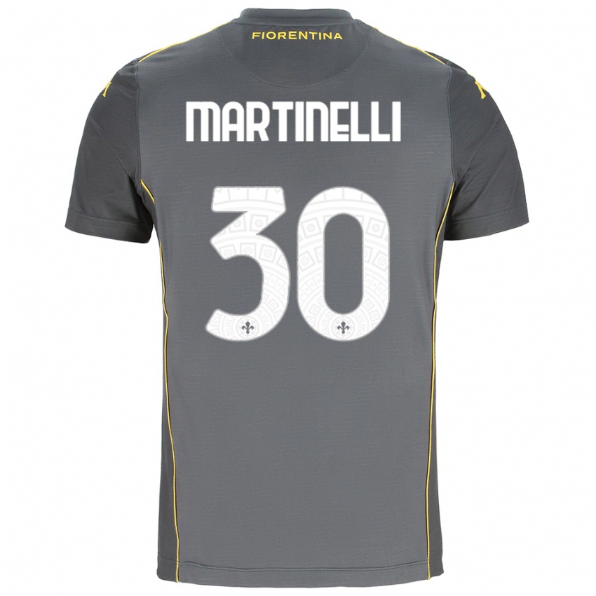 גברים טומאסו מרטינלי #30 אפור כהה צהוב חולצת שוער 2025/26 חולצה קצרה