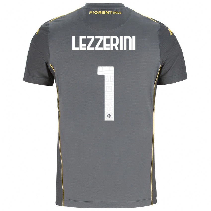 גברים Luca Lezzerini #1 אפור כהה צהוב חולצת שוער 2025/26 חולצה קצרה