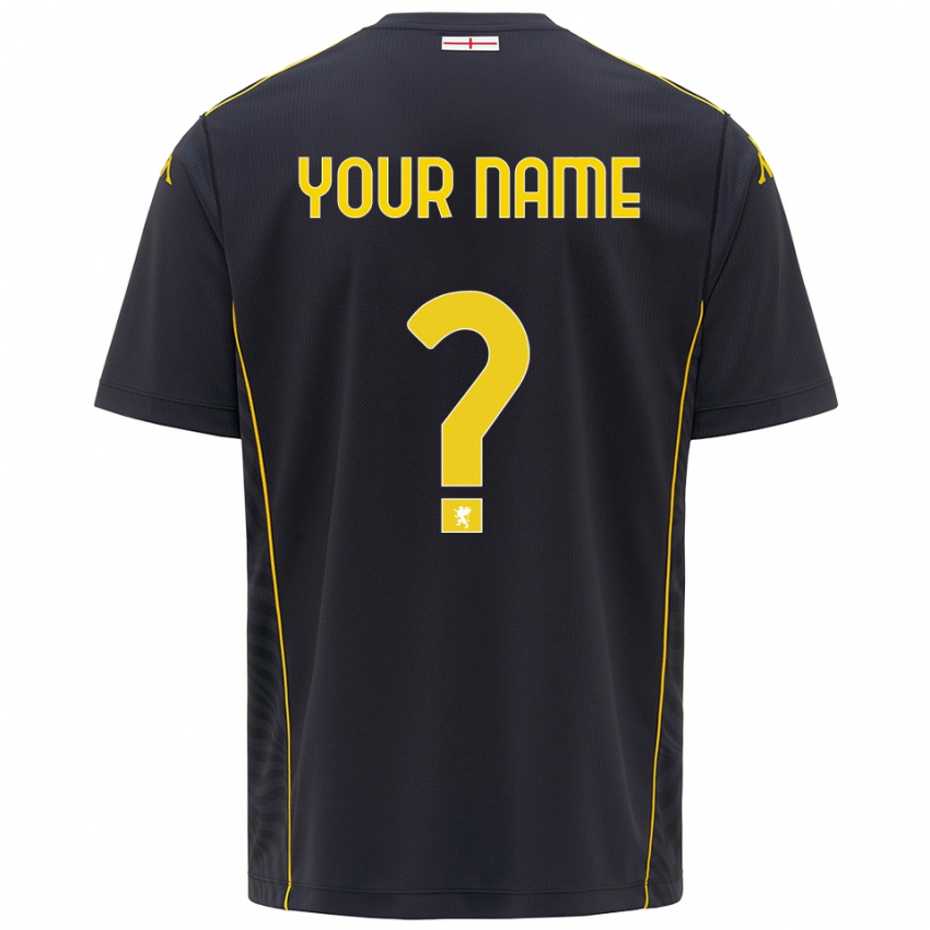 גברים גנואה שחור צהוב חולצת שוער 2025/26 חולצה קצרה