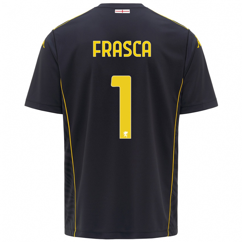 גברים Andrea Frasca #1 שחור צהוב חולצת שוער 2025/26 חולצה קצרה