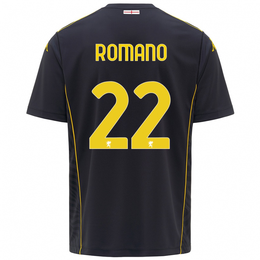 גברים Andrew Romano #22 שחור צהוב חולצת שוער 2025/26 חולצה קצרה